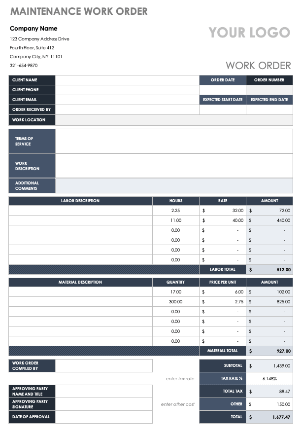 Probleme Diplomatice La Scar Larg Injec ie Work Order Form Template 